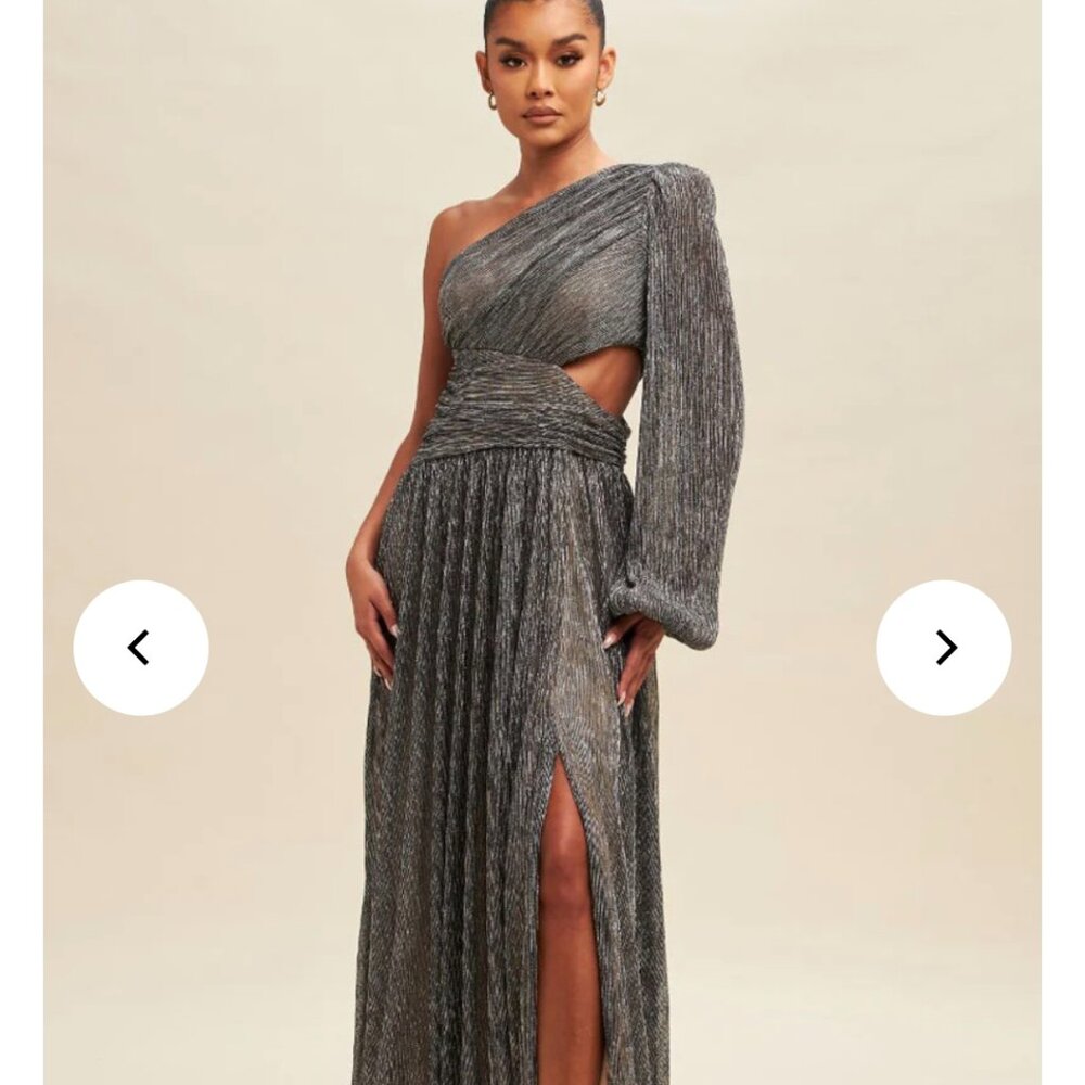 METALLIC CUT OUT DRESS